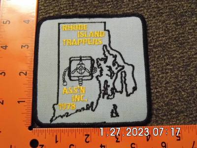 Rhode Island Trappers Ass'n Inc. 1978 Patch